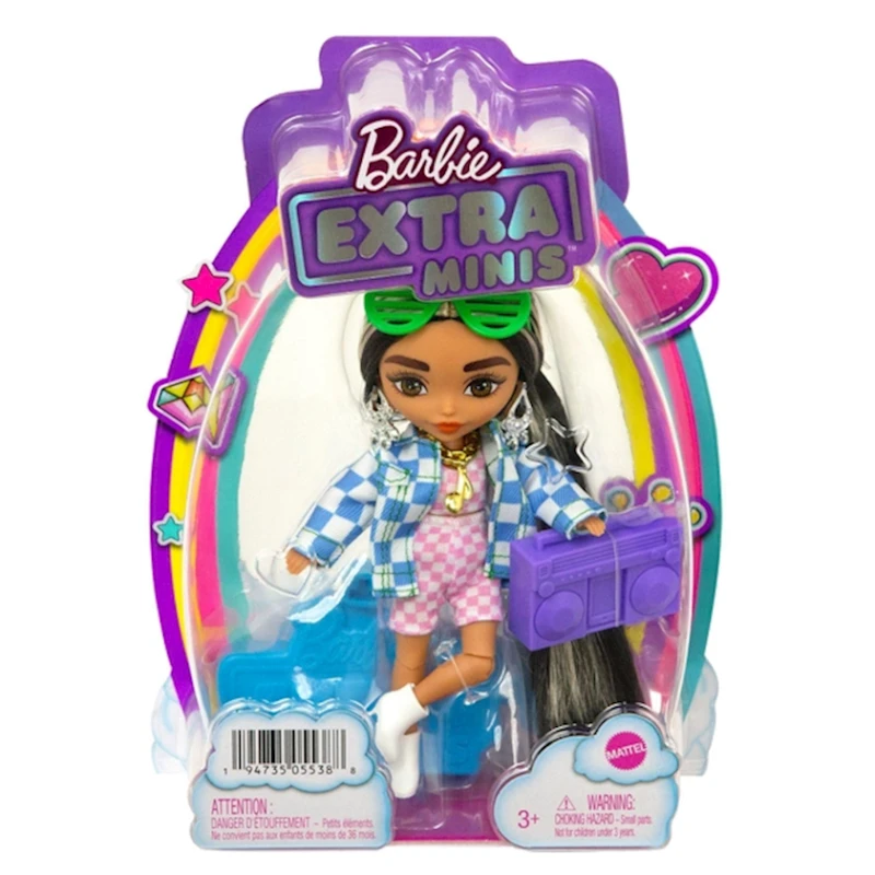 Кукла Barbie HGP64 Extra Minis Мини-кукла с черными волосами