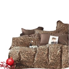 Yataq dəsti Narlı 000926, yorğan üzü 200x220 sm, mələfə 240x260 sm, 2 yastıq üzü 50x70 sm, ikinəfərlik, pambıq/satin, rəngbərəng
