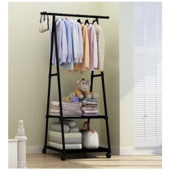 Передвижная вешалка для одежды Rail8902bWh, черная, 163x98x35 см Передвижная вешалка для одежды Rail8902bWh, черная, 163x98x35 см