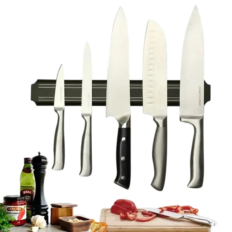 Bıçaq üçün maqnitli tutacaq Knifeholder_12, plastik, qara, 33x5 sm