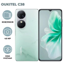 Smartfon Oukitel C38 6GB/256GB Cyan (6931940742917)