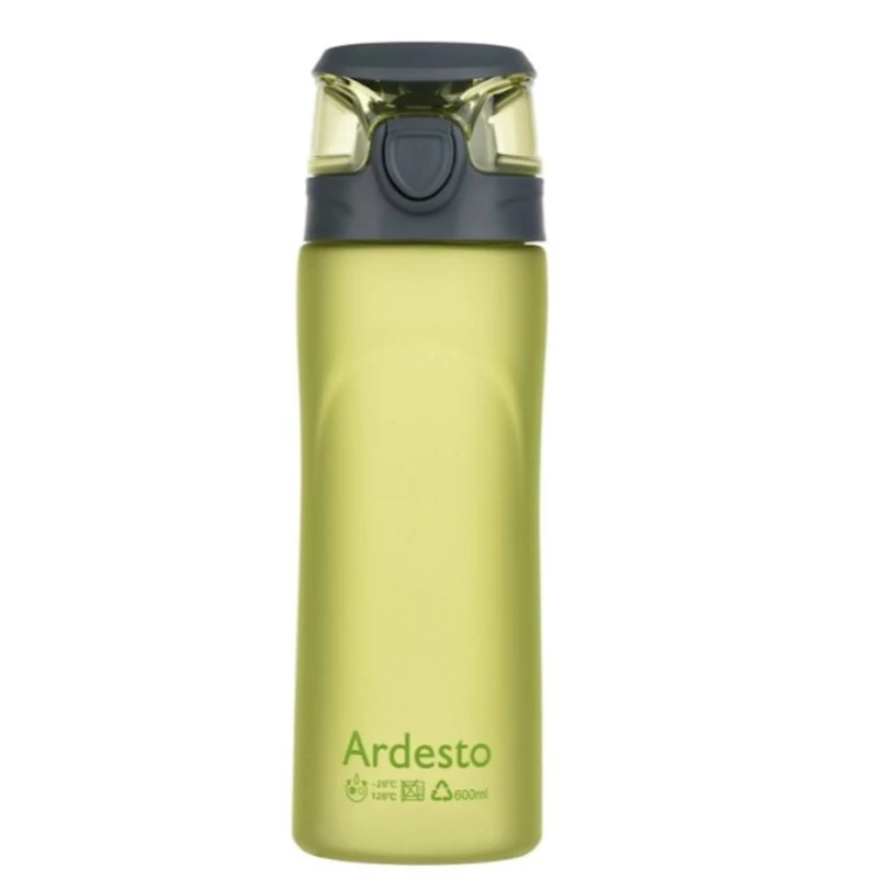 İdman su qabı Ardesto Bottle, 600 ml, plastik, yaşıl