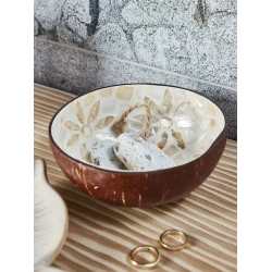 Декоративная тарелка JYSK Bleket 2773400, 14x6 см, коричневая/бежевая