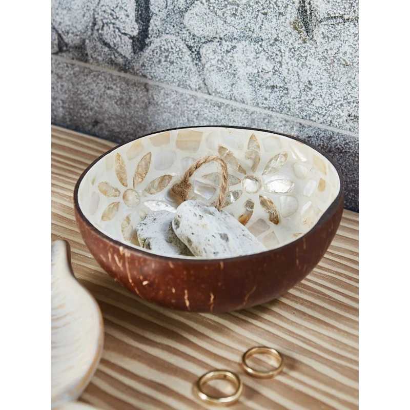 Декоративная тарелка JYSK Bleket 2773400, 14x6 см, коричневая/бежевая Декоративная тарелка JYSK Bleket 2773400, 14x6 см, коричневая/бежевая