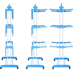 Сушилка для белья ezzy_5973, голубой/белый Сушилка для белья ezzy_5973, голубой/белый