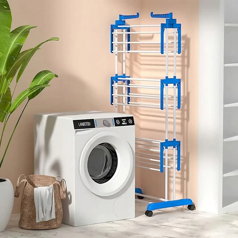 Сушилка для белья ezzy_5973, голубой/белый Сушилка для белья ezzy_5973, голубой/белый