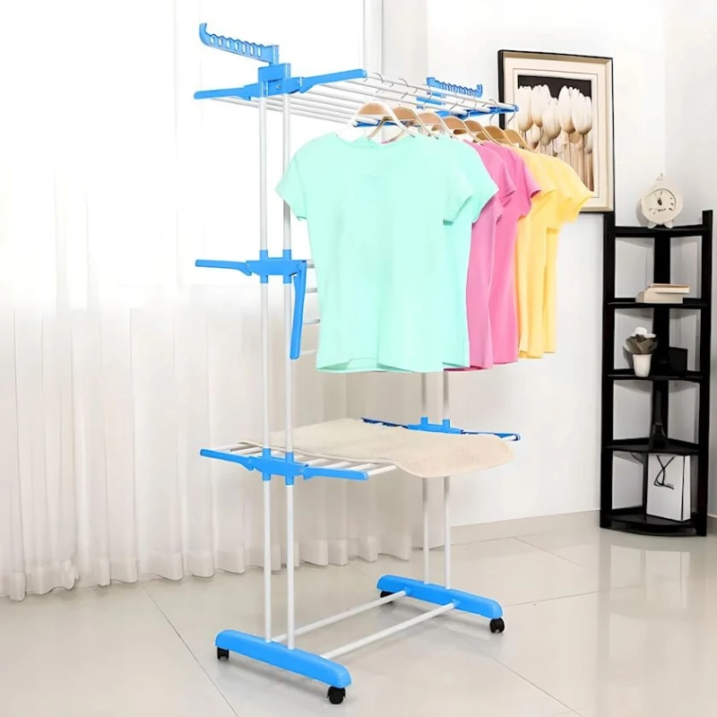 Сушилка для белья ezzy_5973, голубой/белый Сушилка для белья ezzy_5973, голубой/белый