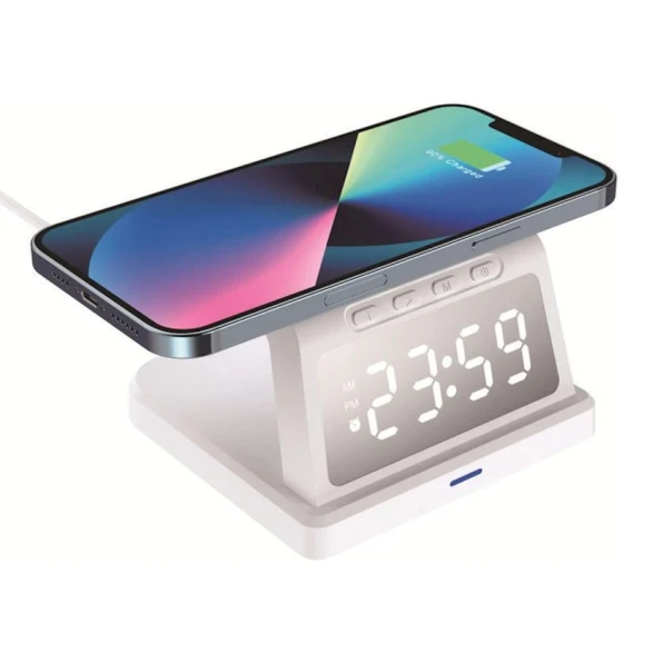 Беспроводное зарядное устройство Sanpyl with LED Clock Display (B0CPD22M8D) White Беспроводное зарядное устройство Sanpyl with LED Clock Display (B0CPD22M8D) White