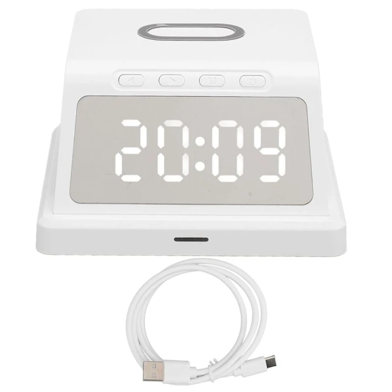 Беспроводное зарядное устройство Sanpyl with LED Clock Display (B0CPD22M8D) White Беспроводное зарядное устройство Sanpyl with LED Clock Display (B0CPD22M8D) White
