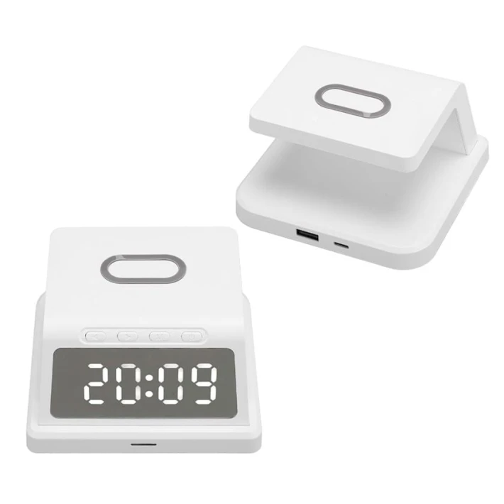 Беспроводное зарядное устройство Sanpyl with LED Clock Display (B0CPD22M8D) White Беспроводное зарядное устройство Sanpyl with LED Clock Display (B0CPD22M8D) White