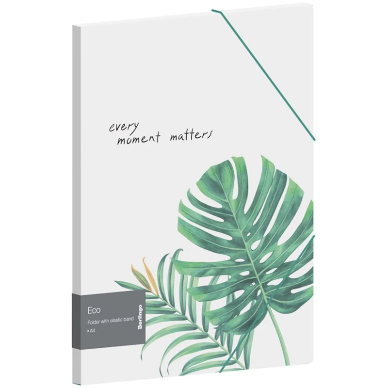 Папка Berlingo Eco А4, пластик, на резинке, белый