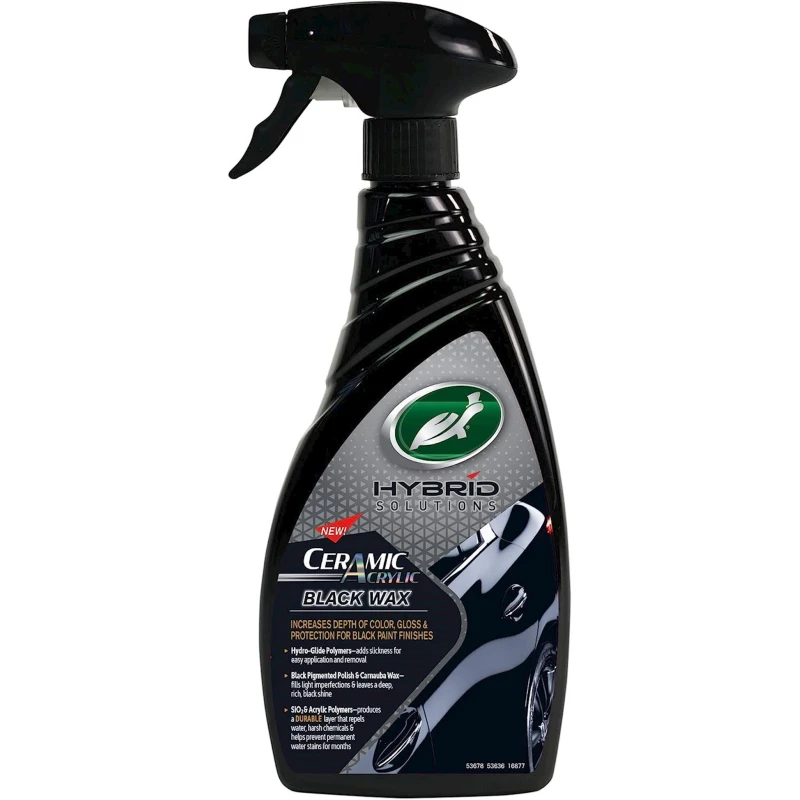 Защитный спрей для черных автомобилей Turtle Wax Hybrid Solutions Ceramic Black Wax 500 мл Защитный спрей для черных автомобилей Turtle Wax Hybrid Solutions Ceramic Black Wax 500 мл