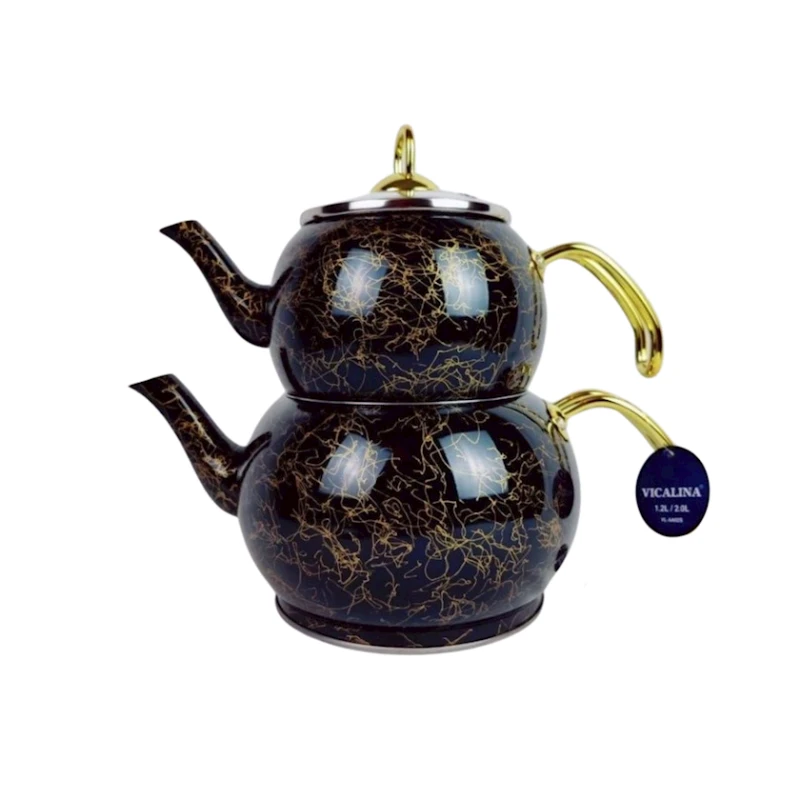 Набор чайников Vicalina VL-AA02S, нержавеющая сталь, черный, 2 л + 1.2 л Набор чайников Vicalina VL-AA02S, нержавеющая сталь, черный, 2 л + 1.2 л