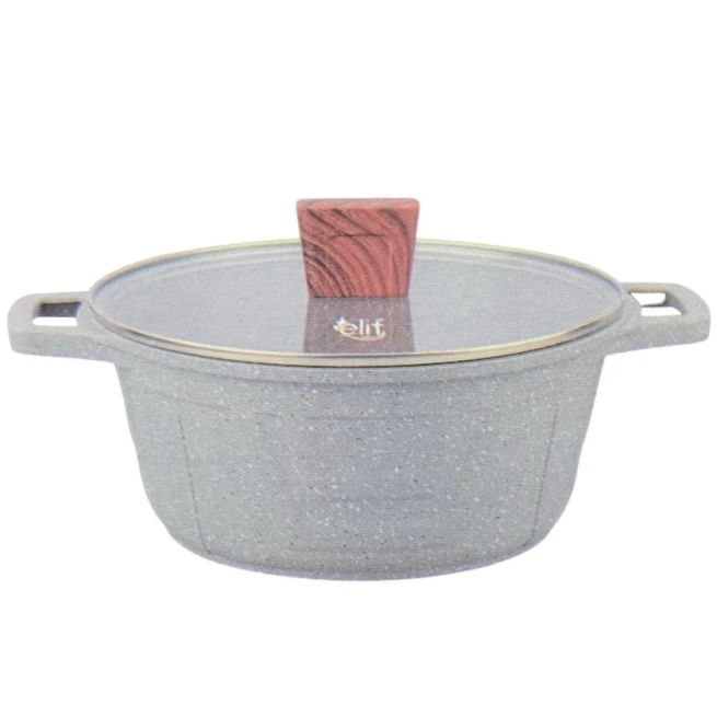 Набор кастрюль Elif EL71610, гранит, серый, 5 шт Набор кастрюль Elif EL71610, гранит, серый, 5 шт