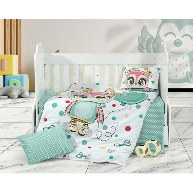 Uşaq yataq dəsti ET-1273, yorğan üzü 100x150 sm, mələfə 110x160 sm, yastıq üzü 35x45 sm, rəngbərəng