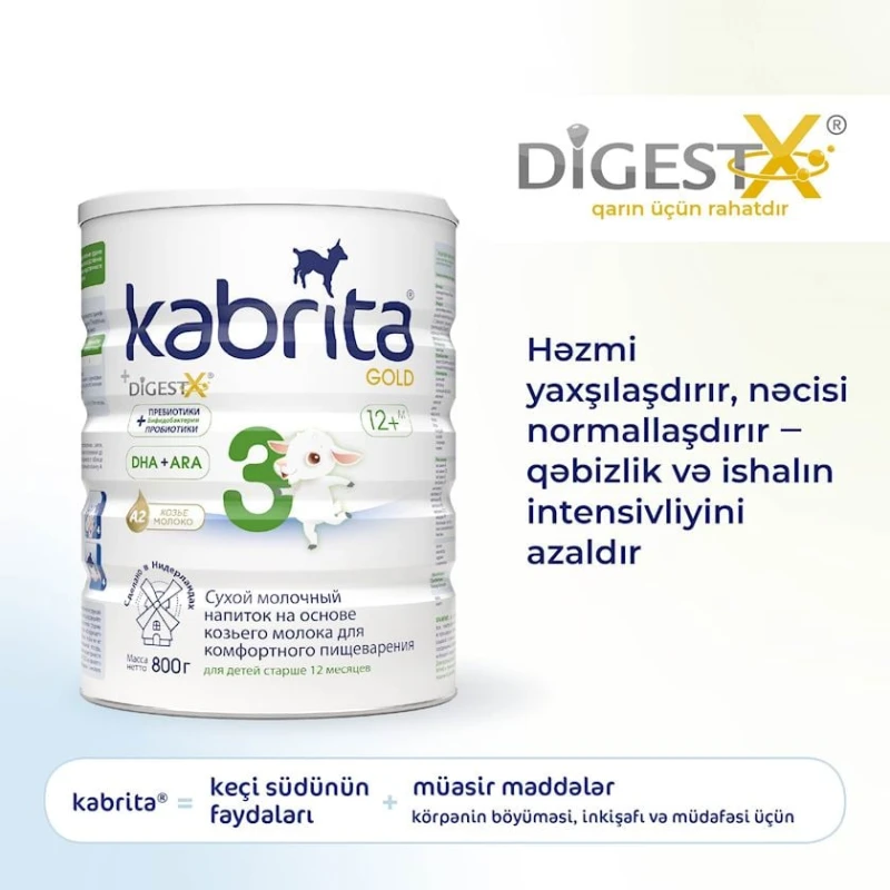 Сухой молочный напиток Kabrita 3 Gold на основе козьего молока, старше 12 месяцев, 800 г (8716677007335). Сухой молочный напиток Kabrita 3 Gold на основе козьего молока, старше 12 месяцев, 800 г (8716677007335).