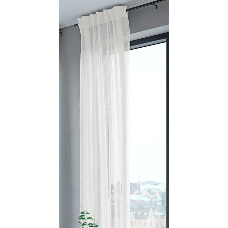 Штора JYSK Skorpa 1x140x300 см, в полоску, белый Штора JYSK Skorpa 1x140x300 см, в полоску, белый