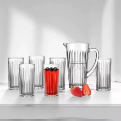 Питьевой набор 6921-711 графин + 6 стаканов, 1.8 л, прозрачный