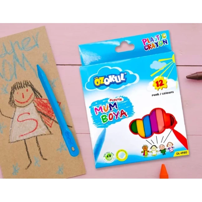 Восковые мелки Özokul, 12 шт Восковые мелки Özokul, 12 шт