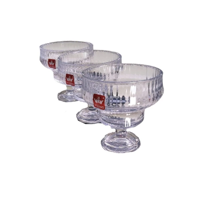 Набор креманок Yujing Glass Ware YJZJ-6804-1, 3 шт, прозрачные Набор креманок Yujing Glass Ware YJZJ-6804-1, 3 шт, прозрачные