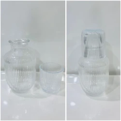 Графин 6921-704, 0.5 л, стекло, с крышкой-стаканом, прозрачный