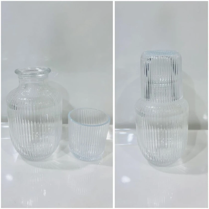 Графин 6921-704, 0.5 л, стекло, с крышкой-стаканом, прозрачный