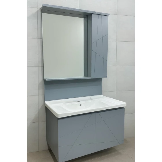 Комплект мебели для ванной Elfa 151-60, серый Комплект мебели для ванной Elfa 151-60, серый