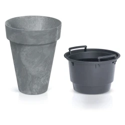 Горшок Prosperplast ME-355, 35.5x35.5x44 см, 25 л, пластик, серый