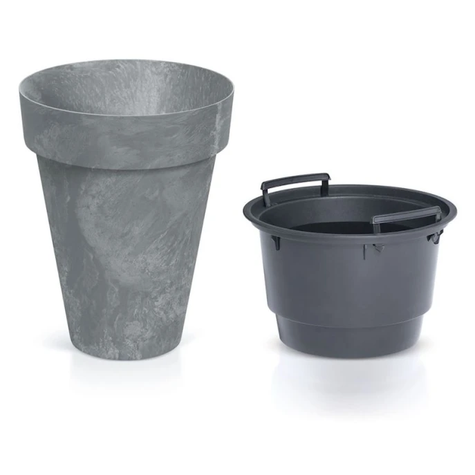 Горшок Prosperplast ME-355, 35.5x35.5x44 см, 25 л, пластик, серый