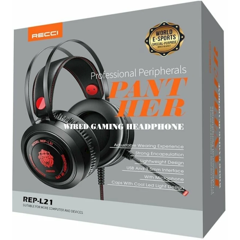 Наушники-гарнитура Recci Wired Gaming Headset REP-L21 Наушники-гарнитура Recci Wired Gaming Headset REP-L21