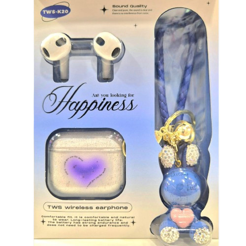 Simsiz qulaqlıq TWS-K20 Luck Bear Blue
