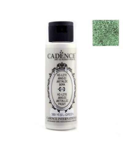 Akril boya Cadence Hi-Lite Magic Metallic 389 Green 70 ml