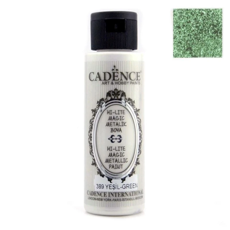 Краска акриловая Cadence Hi-Lite Magic Metallic 389 Green 70 мл Краска акриловая Cadence Hi-Lite Magic Metallic 389 Green 70 мл