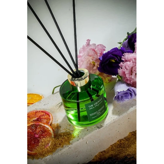 Ароматический диффузор The Groove Green Square Floral Mandarin ELE.10.102.100, 100 мл, товар в ассортименте