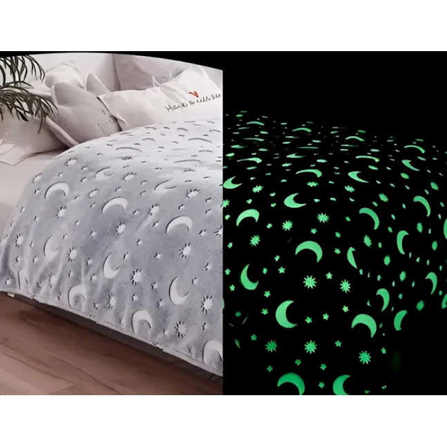 Фосфорное детское одеяло TZE-396, 150x200 см, серое Фосфорное детское одеяло TZE-396, 150x200 см, серое