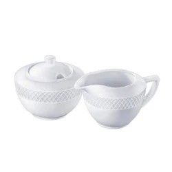 Набор сахарница и молочник Wilmax WL-880112-JV, 340 мл/280 мл, фарфор, белый Набор сахарница и молочник Wilmax WL-880112-JV, 340 мл/280 мл, фарфор, белый