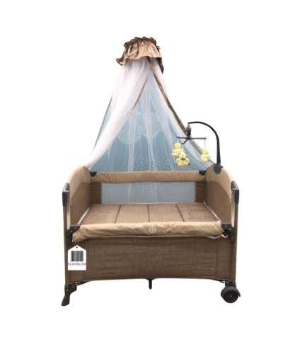 Manej-çarpayı Cool Baby VL-KIDS-150, qəhvəyi, 110х70х74 sm