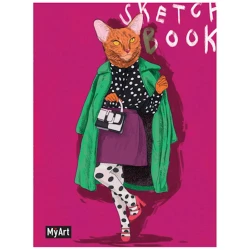 Скетчбук Проф-Пресс На Стиле. Кошка, 64 листов, формат A5