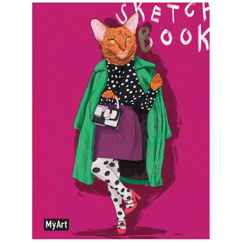 Скетчбук Проф-Пресс На Стиле. Кошка, 64 листов, формат A5 Скетчбук Проф-Пресс На Стиле. Кошка, 64 листов, формат A5