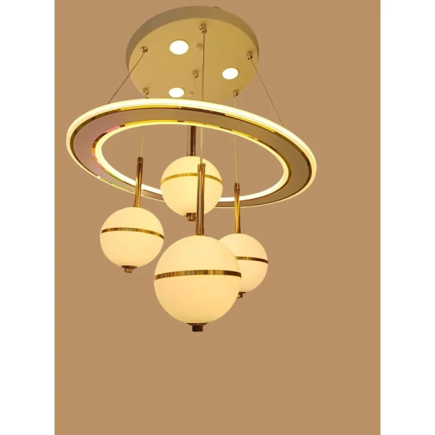 Asma çılçıraq 1057, qızılı/ağ