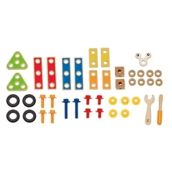 Конструктор Hape, строительный набор, дерево/пластик, 42 шт, от 3 лет Конструктор Hape, строительный набор, дерево/пластик, 42 шт, от 3 лет