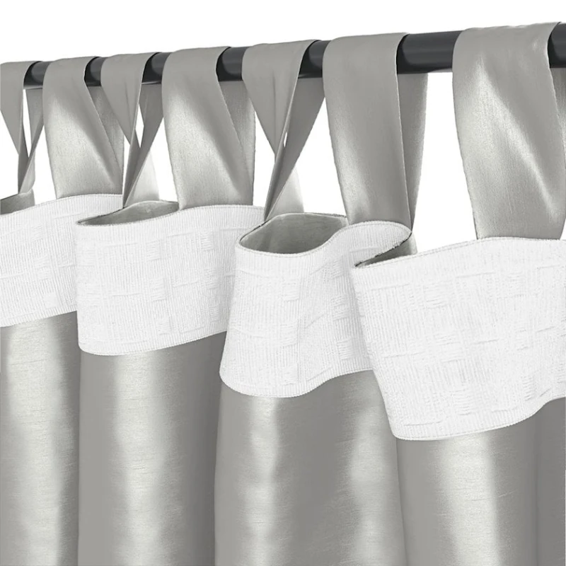 Штора JYSK Lupin, 1x140x300 см, глянцево-серебряный