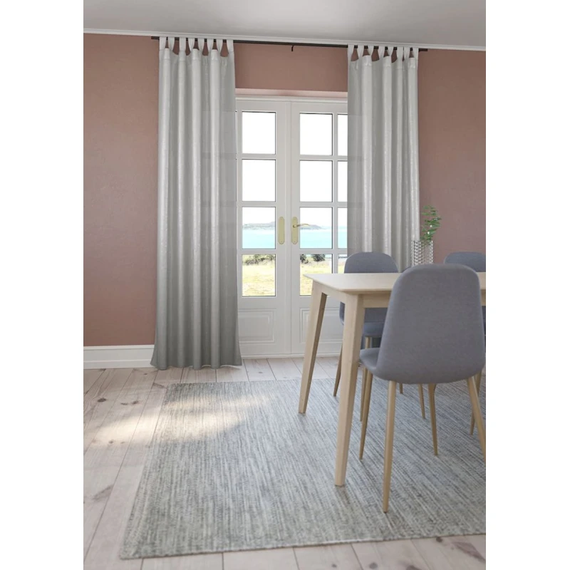 Штора JYSK Lupin, 1x140x300 см, глянцево-серебряный