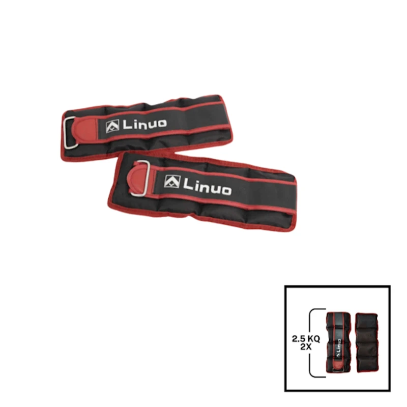 Утяжелитель для рук и ног Gymnic Linuo 202022000087, красный, 2 əd x 2.5 кг