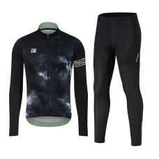 Velosiped kostyumu kişilər üçün Santic WM3CT094H, qara, poliester, ölçü M