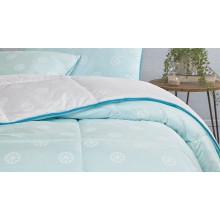 Yorğan Yataş Dacron Climarelle Cool 235x215 sm, ikinəfərlik XL, yay, ağ/mavi