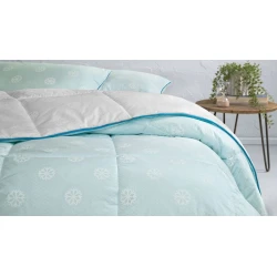 Yorğan Yataş Dacron Climarelle Cool 235x215 sm, ikinəfərlik XL, yay, ağ/mavi