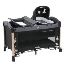 Manej-çarpayı Kidilo AP940S, metal/plastik, qara