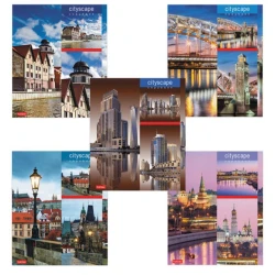 Тетрадь в линейку Hatber Cityscape, A5, 60 листов, товар в ассортименте