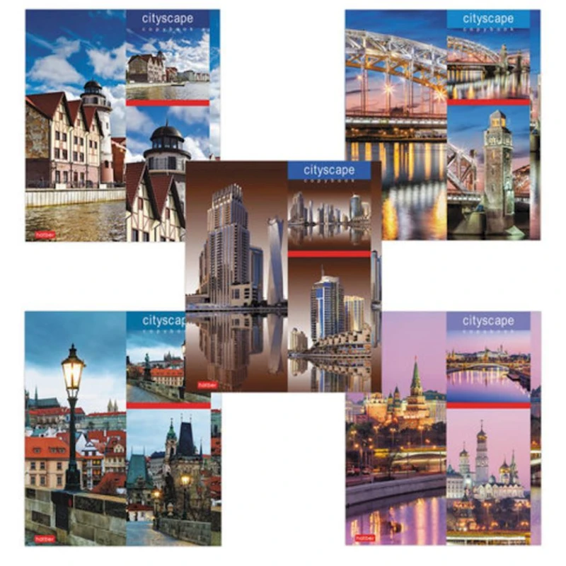 Тетрадь в линейку Hatber Cityscape, A5, 60 листов, товар в ассортименте Тетрадь в линейку Hatber Cityscape, A5, 60 листов, товар в ассортименте